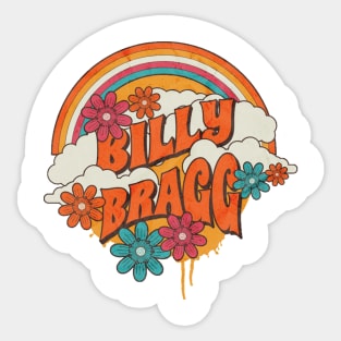 Retro Rainbow - Billy Bragg Sticker